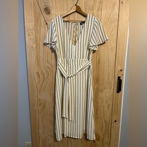 Striped V-Neck Dress